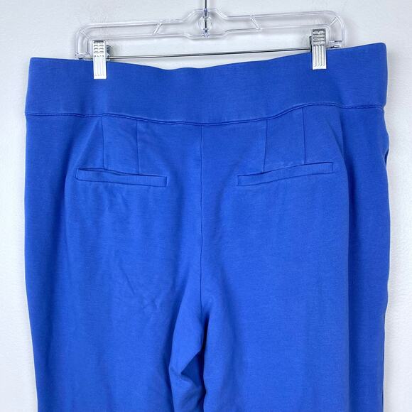 Lane Bryant Ponte Straight Leg Pant Pull On Blue Full Length Work Size 18 Short - Picture 6 of 11